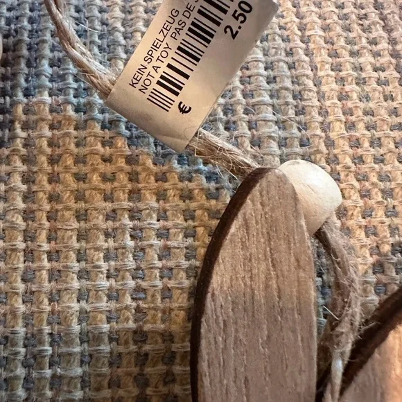 Handmade NEW Wooden Bunny Ornament with Wool Cloud - Picture 2 of 8